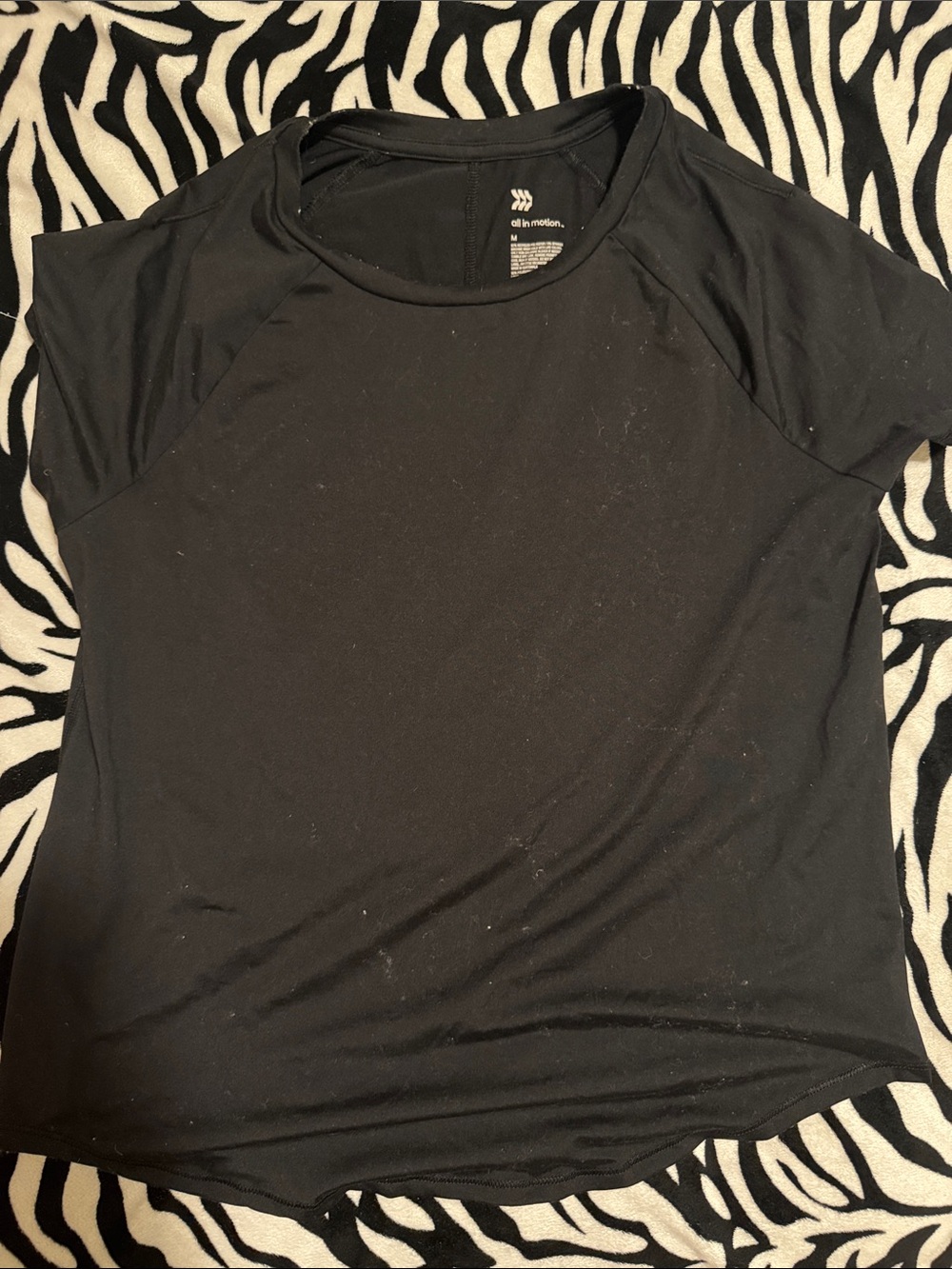 all in motion Black Short Sleeve Performance Tee